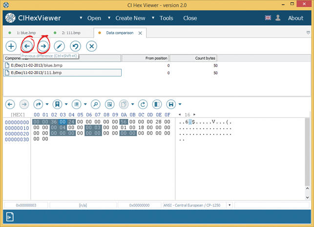 online hex editor compare two files