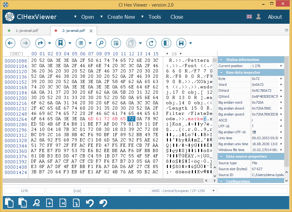 Ci Hex Viewer A Professional Editor Of Any Binary Data